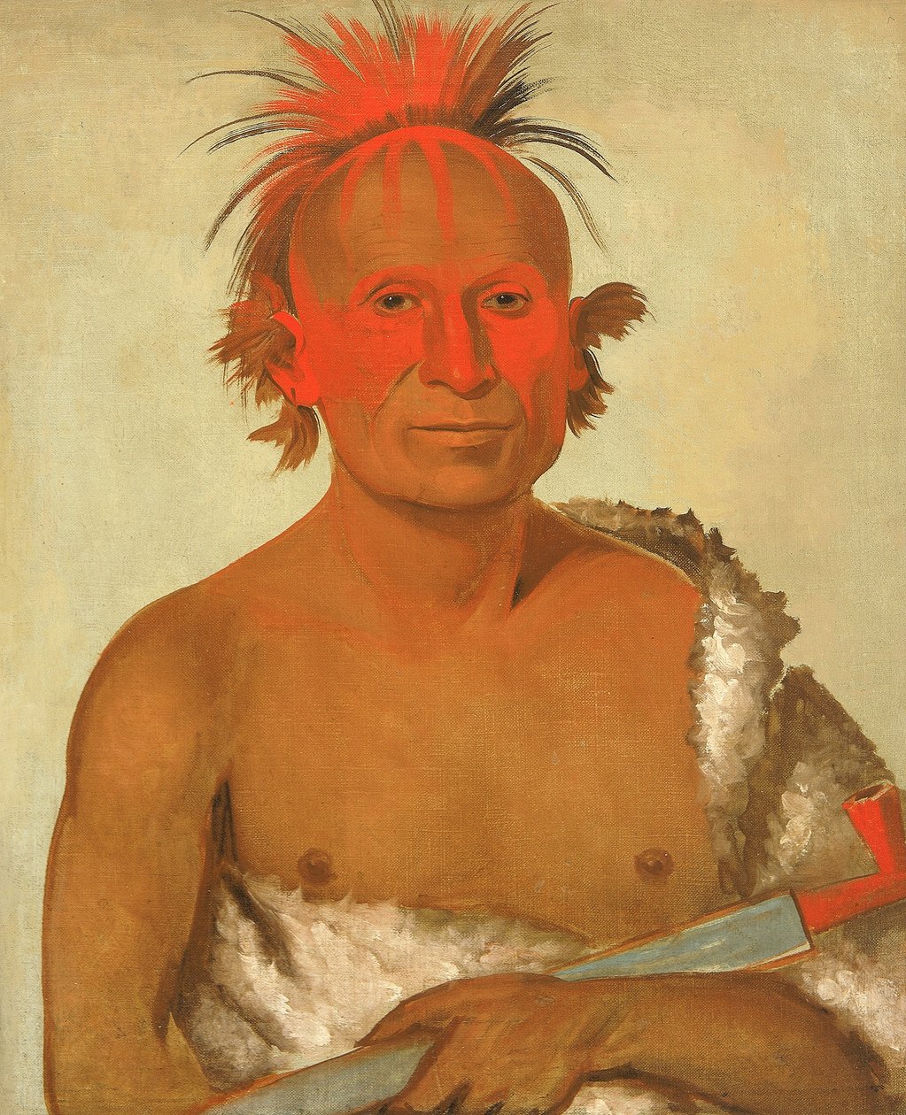 Pash-ee-pa-hó, piccolo capo pugnalatore, il più giovane, uno dei bravi di Falco Nero da George Catlin