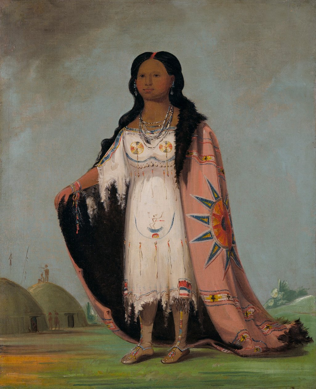 Pshán-shaw, Erba profumata, Figlia dodicenne della Mano Sanguinaria da George Catlin