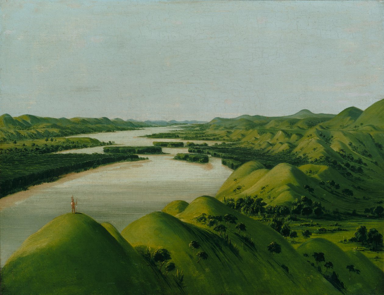 Scogliere del fiume, 1320 miglia sopra St. Louis da George Catlin