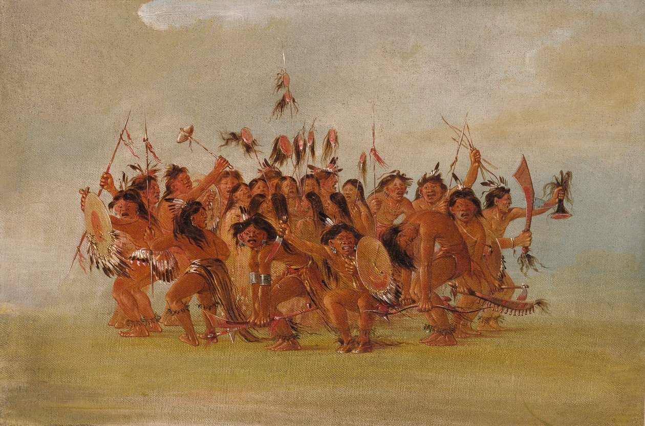 Scalp Dance, foce del fiume Teton da George Catlin