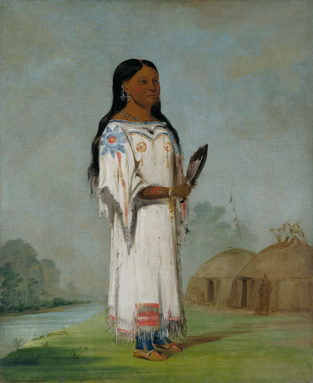 Seet-sé-be-a, il sole di mezzogiorno, una bella ragazza da George Catlin