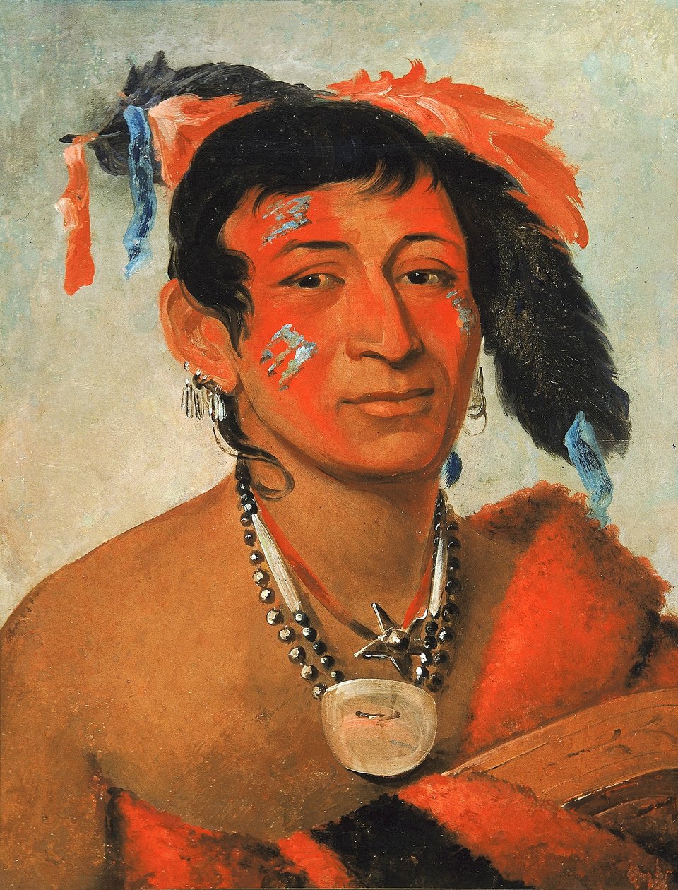 Sha-wá-no, il Sud, un noto guerriero da George Catlin