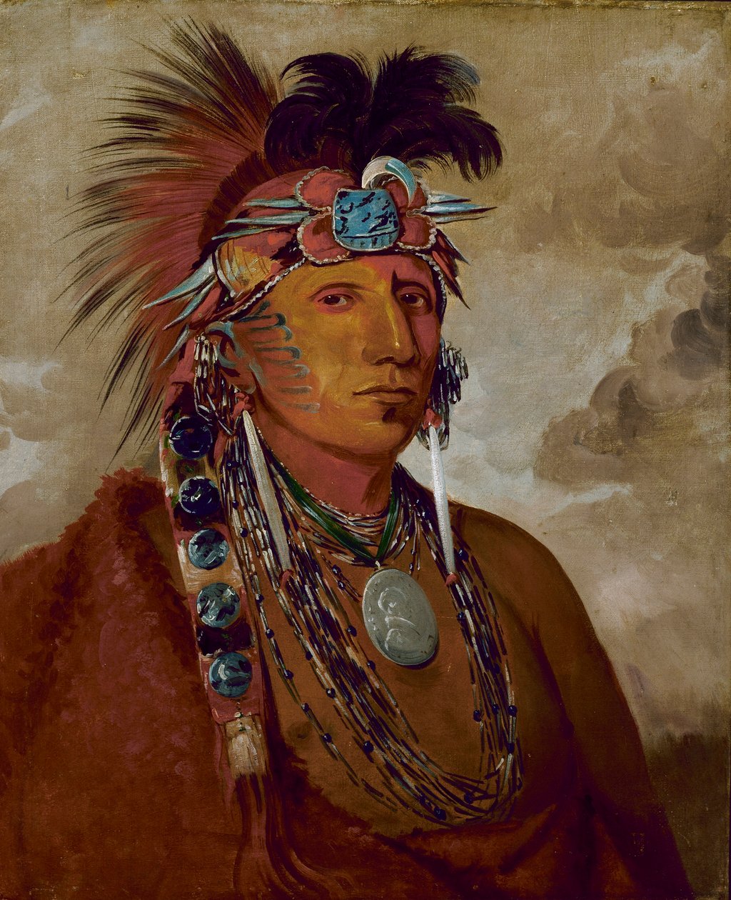 Shó-me-kós-see, il lupo, un capo da George Catlin