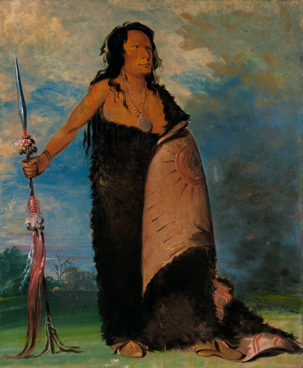Shoo-de-gá-cha, Il Fumo, Capo della Tribù, 1832 da George Catlin