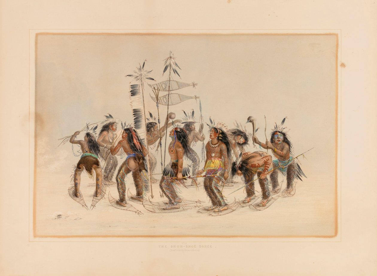 Ballo con le racchette da neve - n. 14 da George Catlin