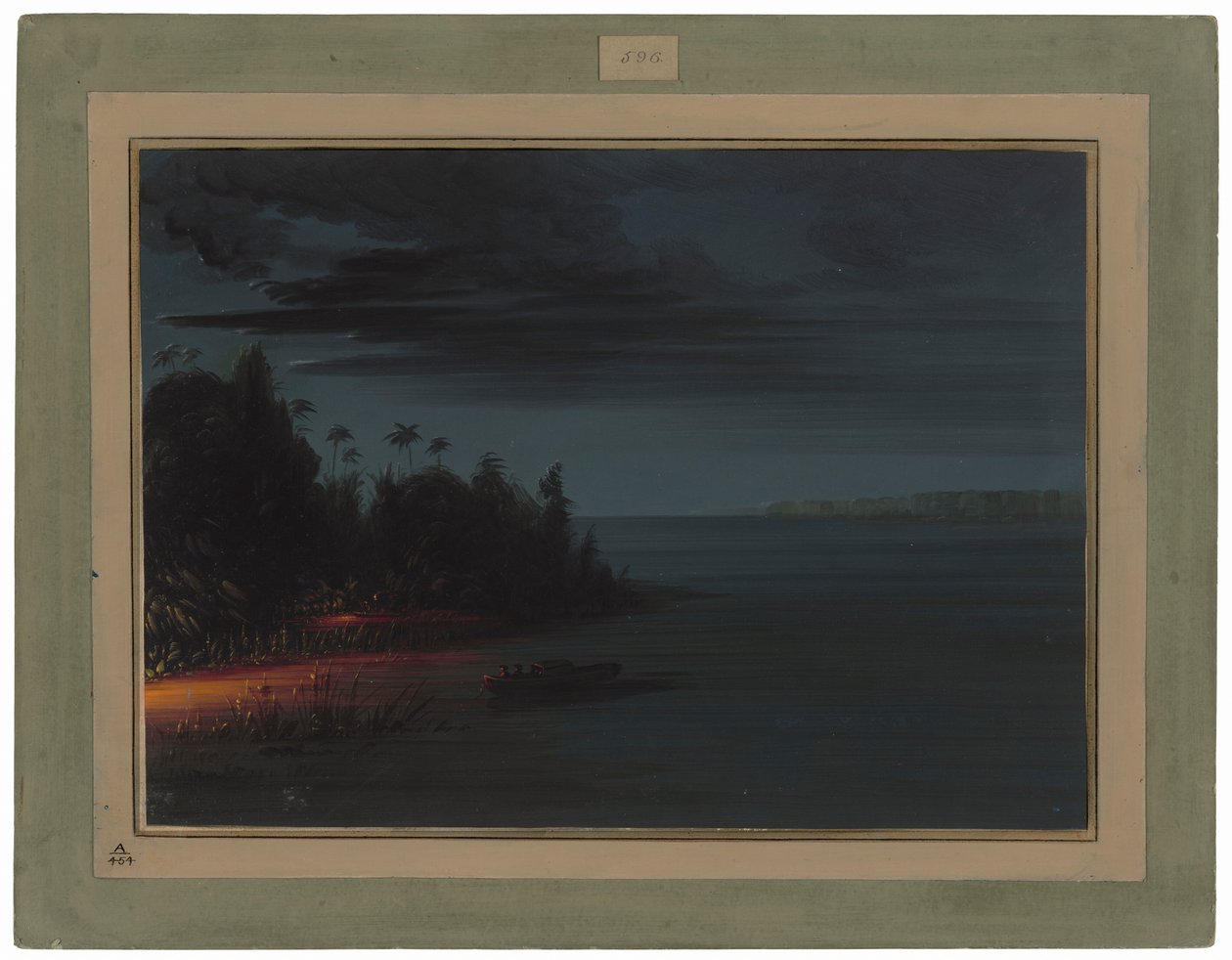 A lancia alla luce delle torce da George Catlin