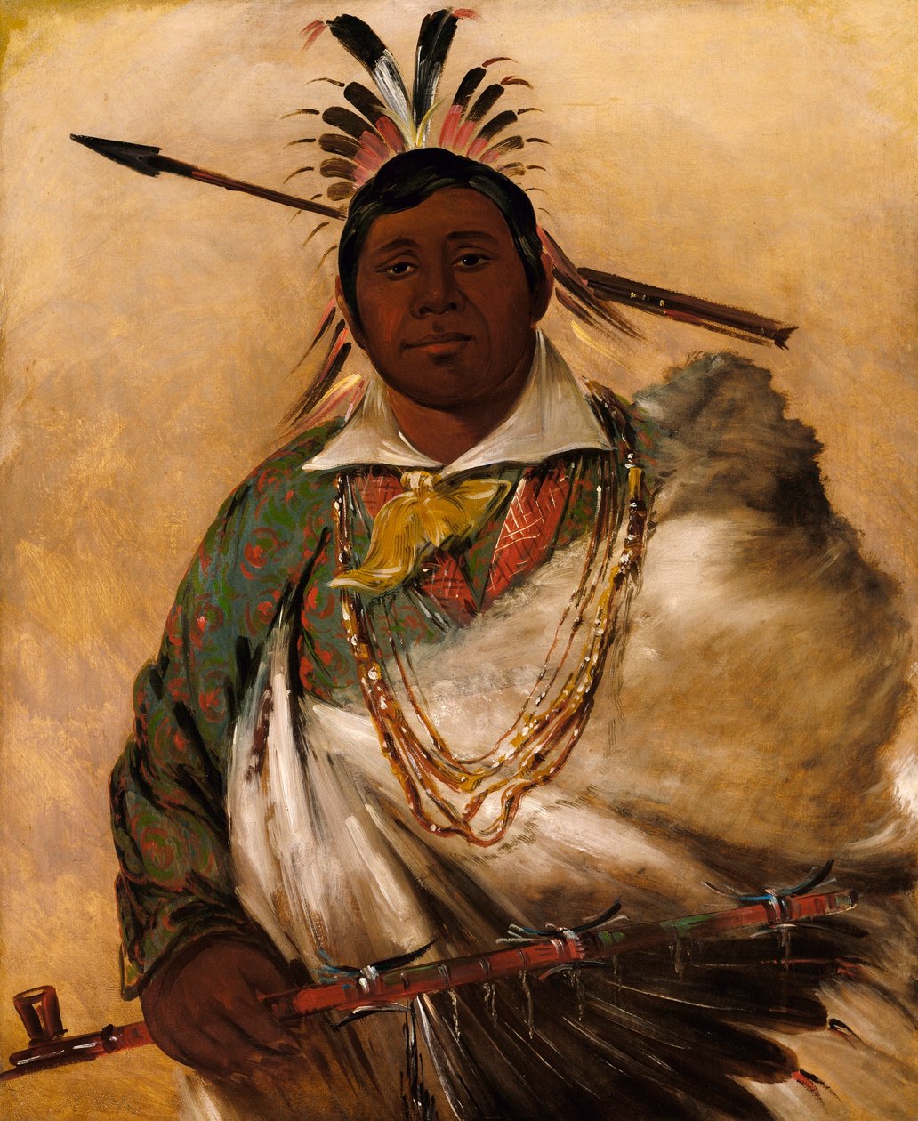 Téh-ke-néh-kee, Black Coat, un capo da George Catlin