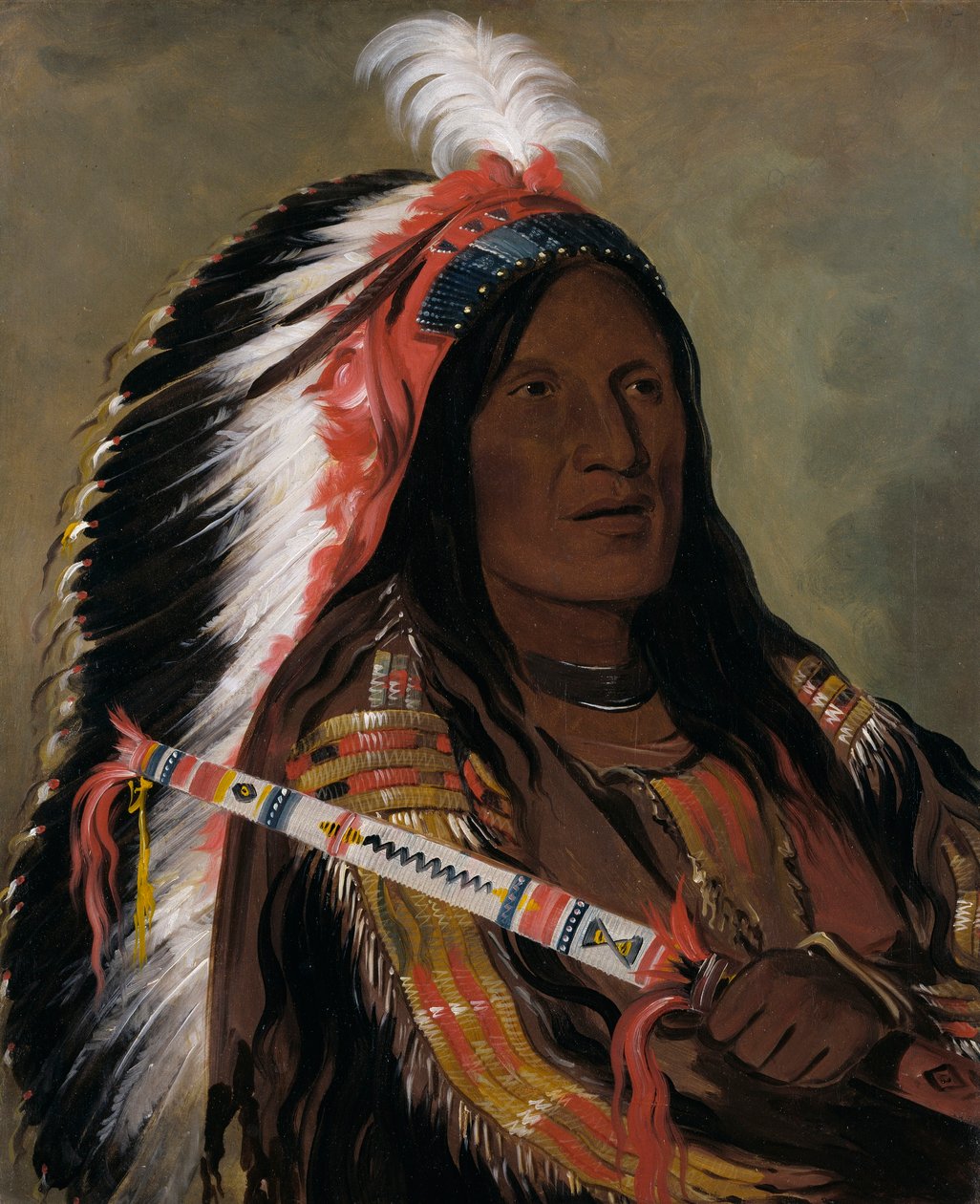 Táh-téck-a-da-háir, Vento Ripido, un coraggioso della Banda delle Punte della Freccia Cattiva da George Catlin