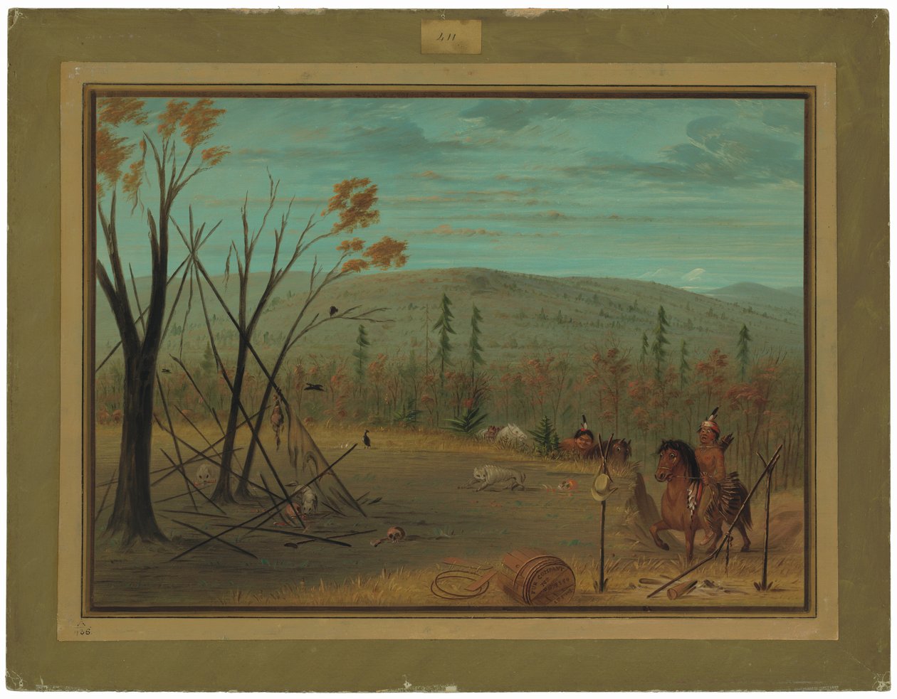 I fratelli Cheyenne che tornano dalla caccia autunnale da George Catlin