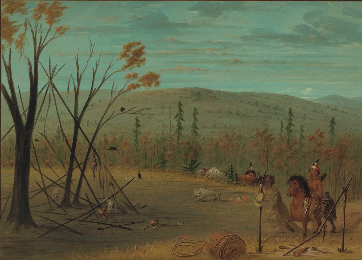 I fratelli Cheyenne che tornano dalla loro caccia autunnale, 1861-1869 da George Catlin