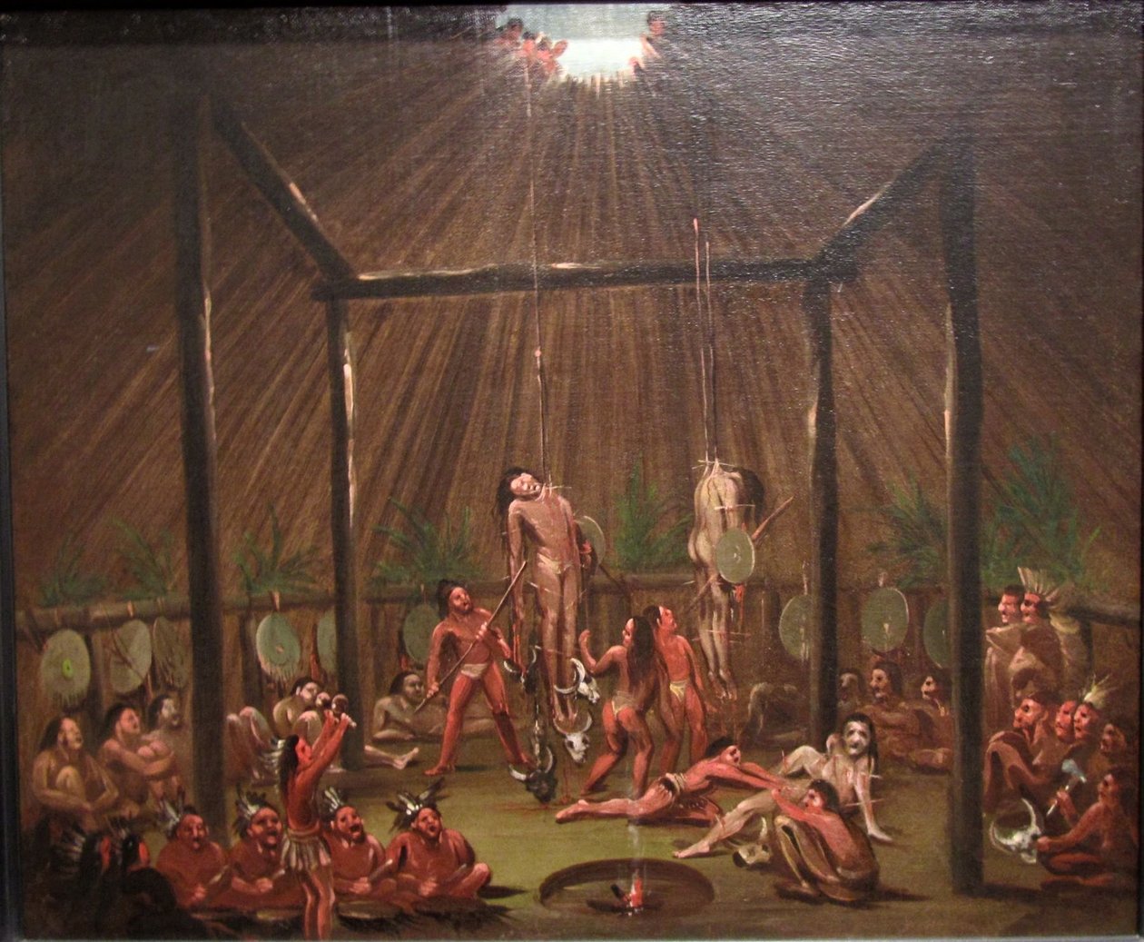La scena del taglio, cerimonia Mandan-O-kee-pa da George Catlin