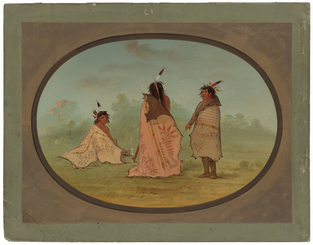 Tre uomini Blackfoot da George Catlin