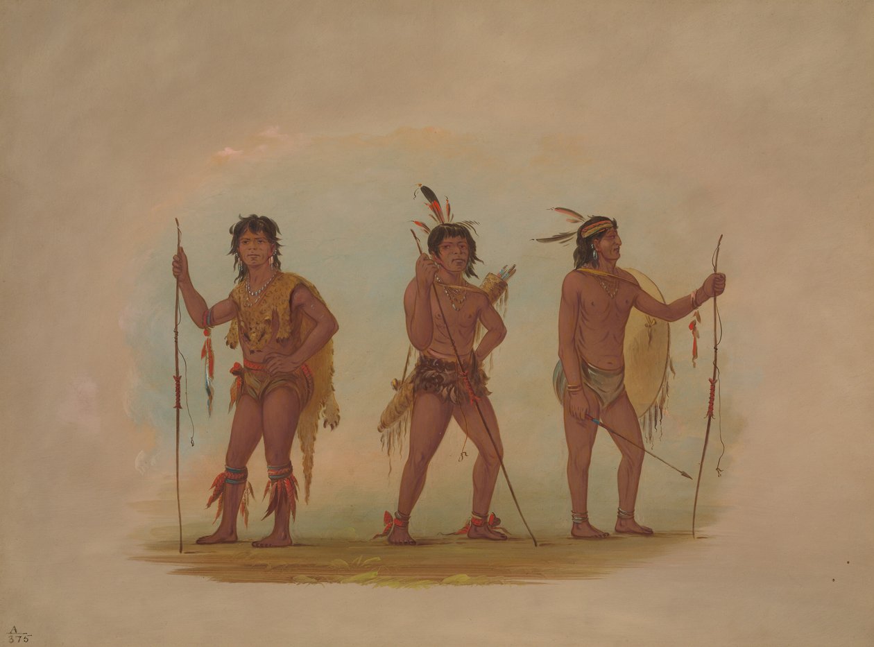 Tre uomini Chaymas, 1854-1869 da George Catlin