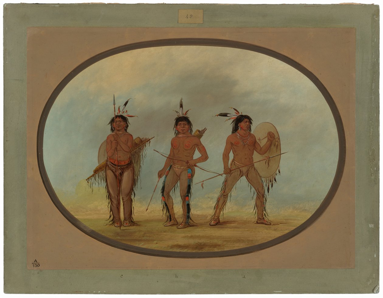 Tre guerrieri Cheyenne da George Catlin