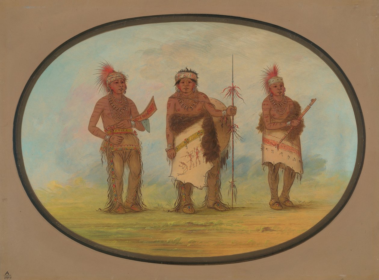 Tre indiani Iowa, 1861-1869 da George Catlin