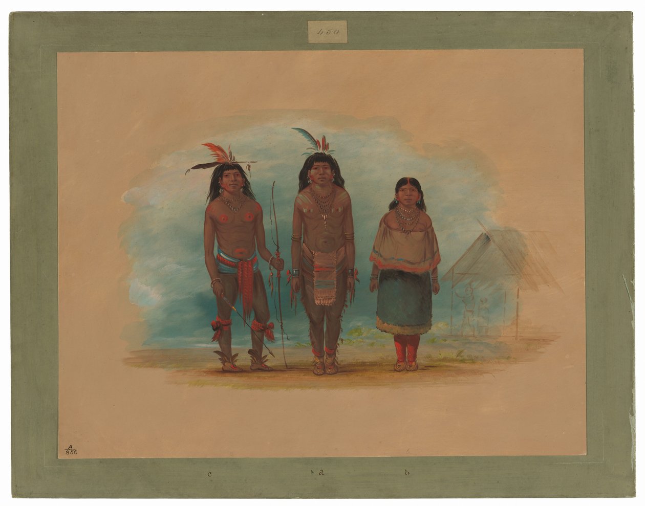 Tre indiani Taruma da George Catlin