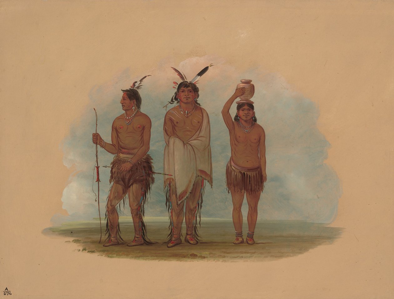 Tre indiani Walla Walla da George Catlin