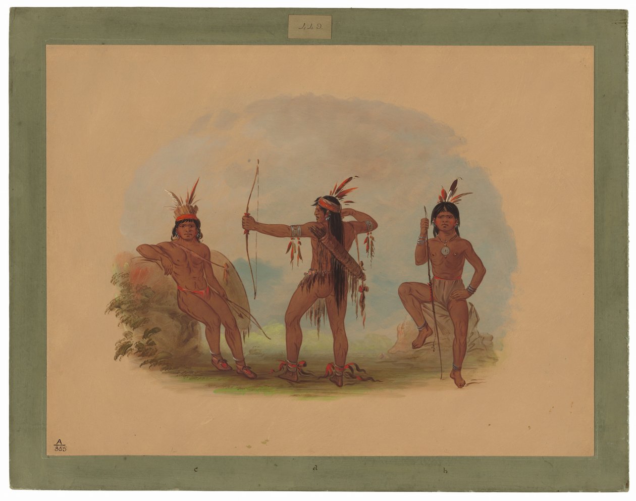 Tre indiani Woyaway da George Catlin