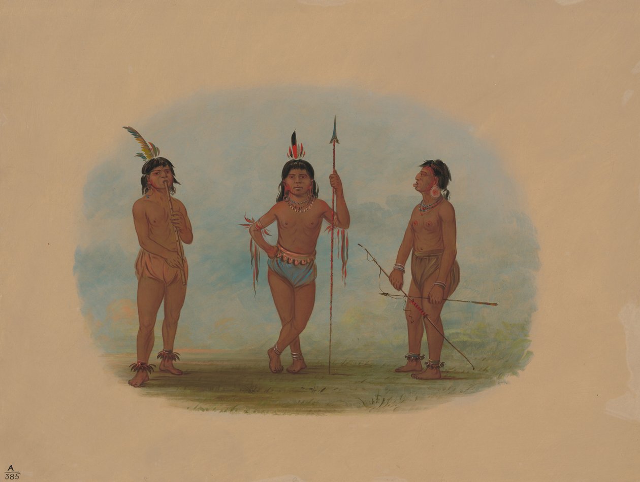 Tre giovani uomini Tobos da George Catlin