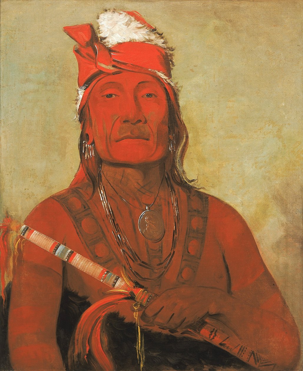 Toh-kí-e-to, pietra con le corna, un capo da George Catlin