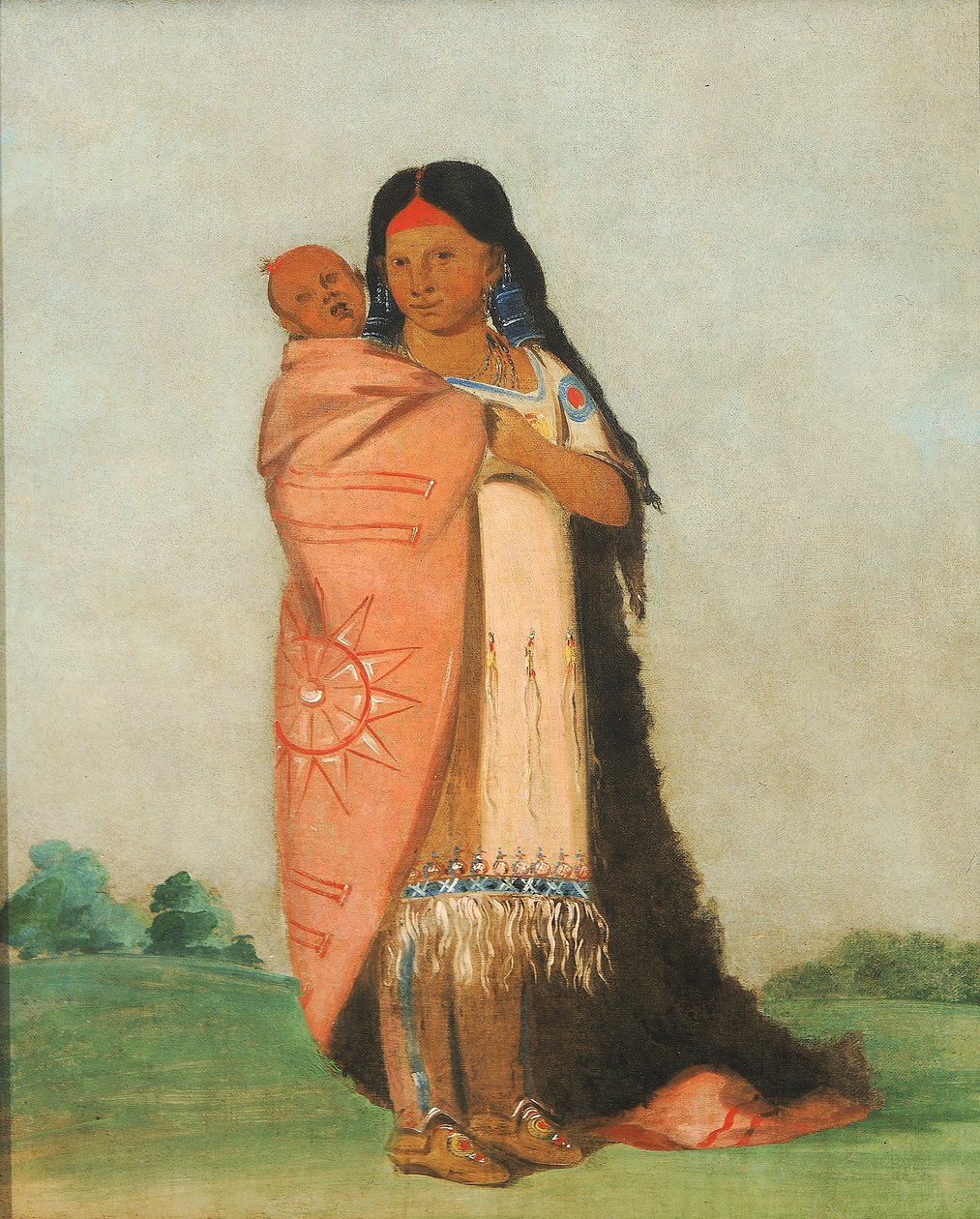 Tsee-moúnt, Grande Meraviglia, porta il bambino nella veste da George Catlin