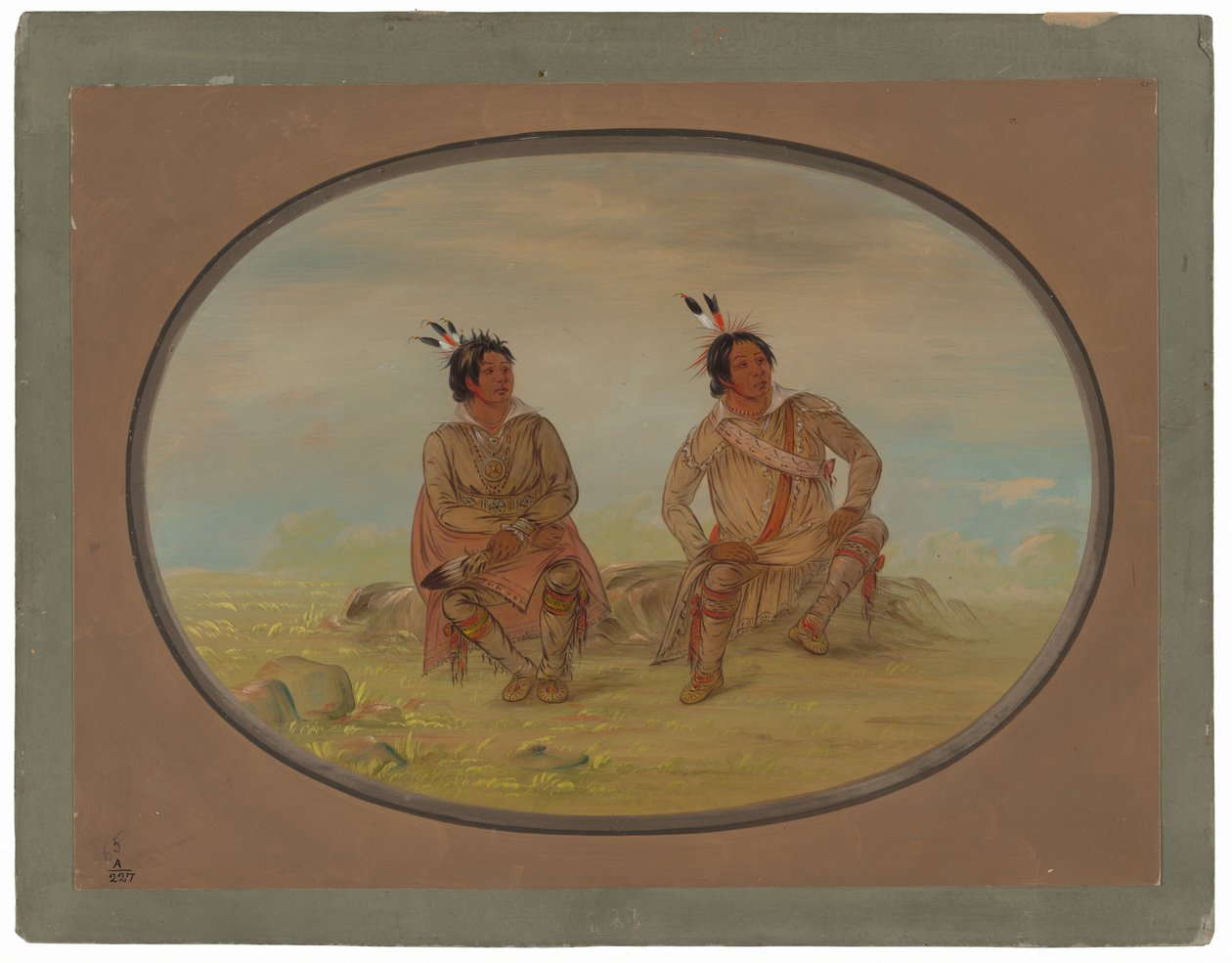 Due indiani Choctaw da George Catlin