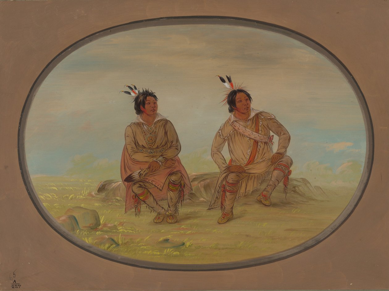 Due Indiani Choctaw, 1861-1869 da George Catlin