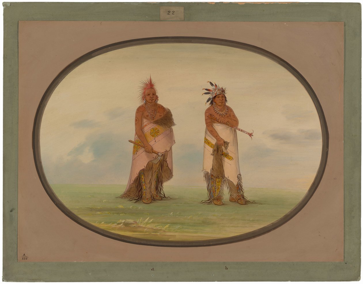 Due indiani nordamericani non identificati da George Catlin
