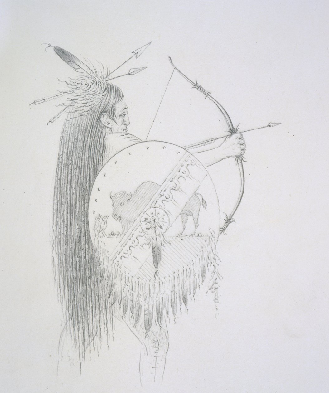 Un-ka-ka Ha-hon-she-kaw (Le unghie lunghe) 1852 da George Catlin