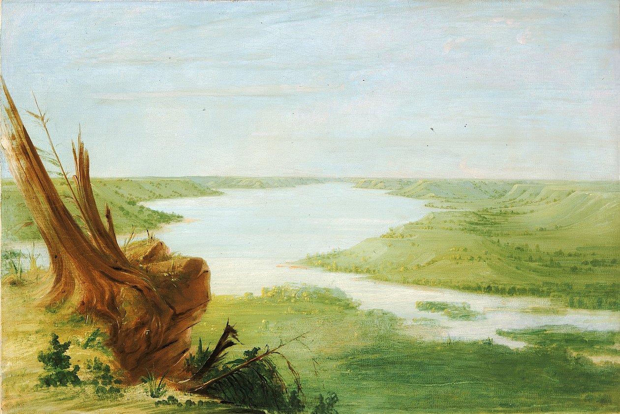 Vista sul lago St. Croix, alto Mississippi da George Catlin