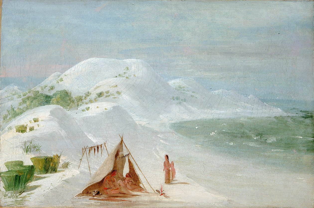 Scogliere di sabbia bianca, sull
