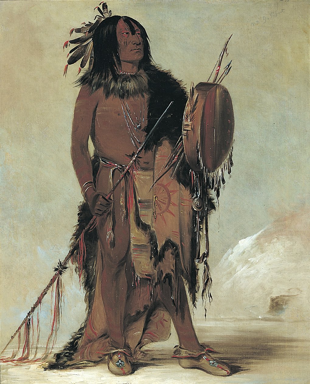 Wún-nes-tou, Bufalo Bianco, un uomo di medicina anziano da George Catlin