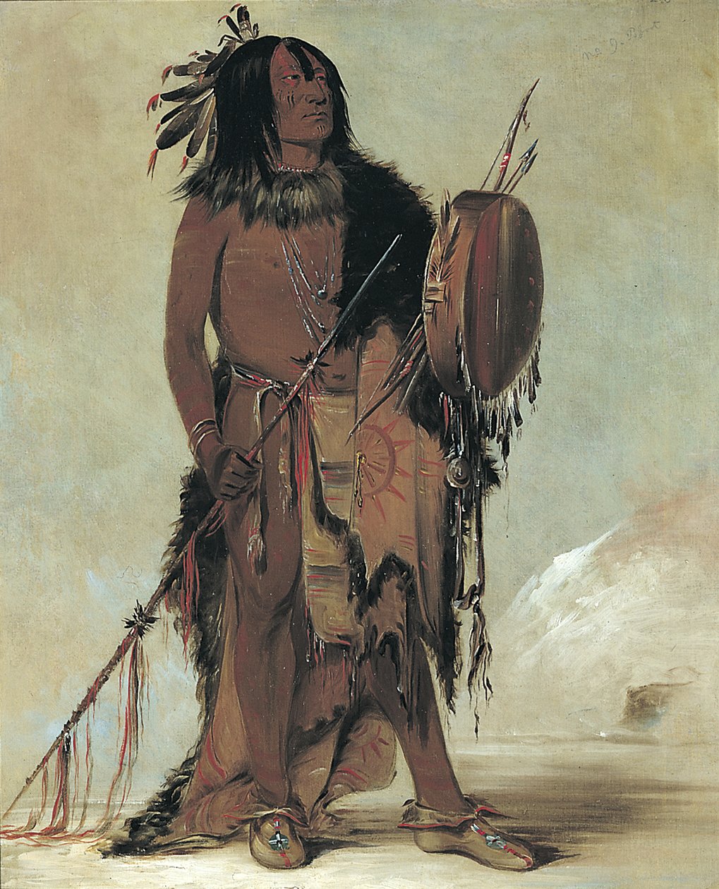 Wún-nes-tou, Bisonte Bianco, un vecchio uomo di medicina, 1832 da George Catlin