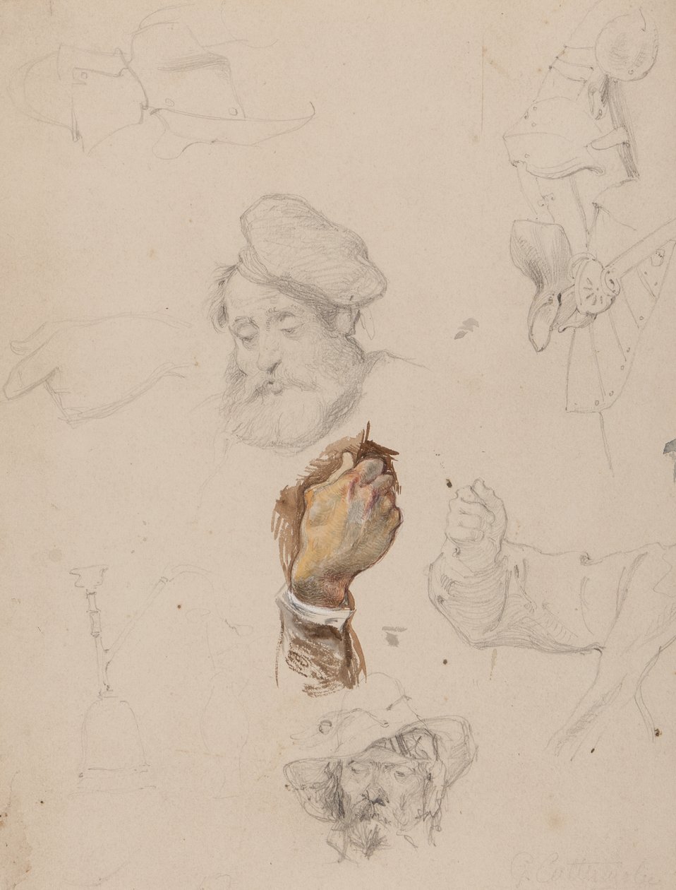 Una pagina di studi da George Cattermole