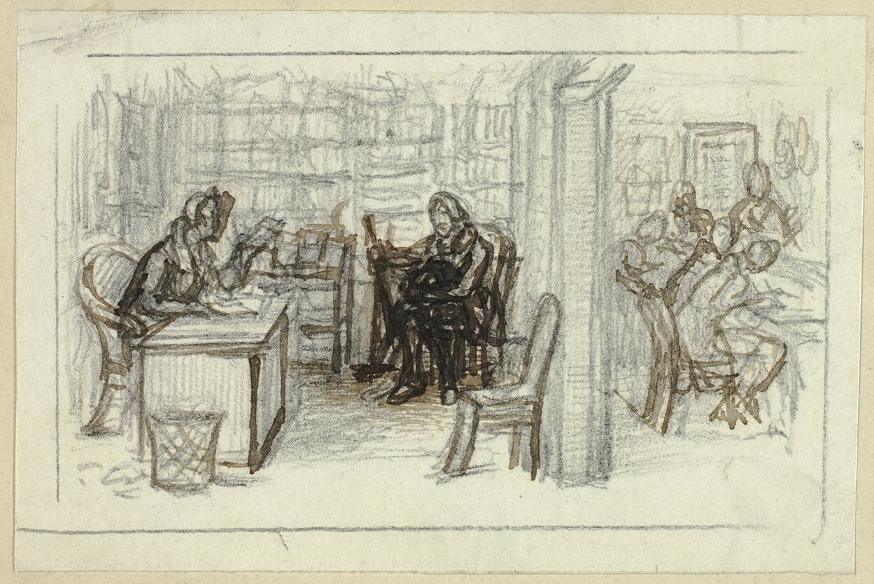Vista della Biblioteca da George Cattermole