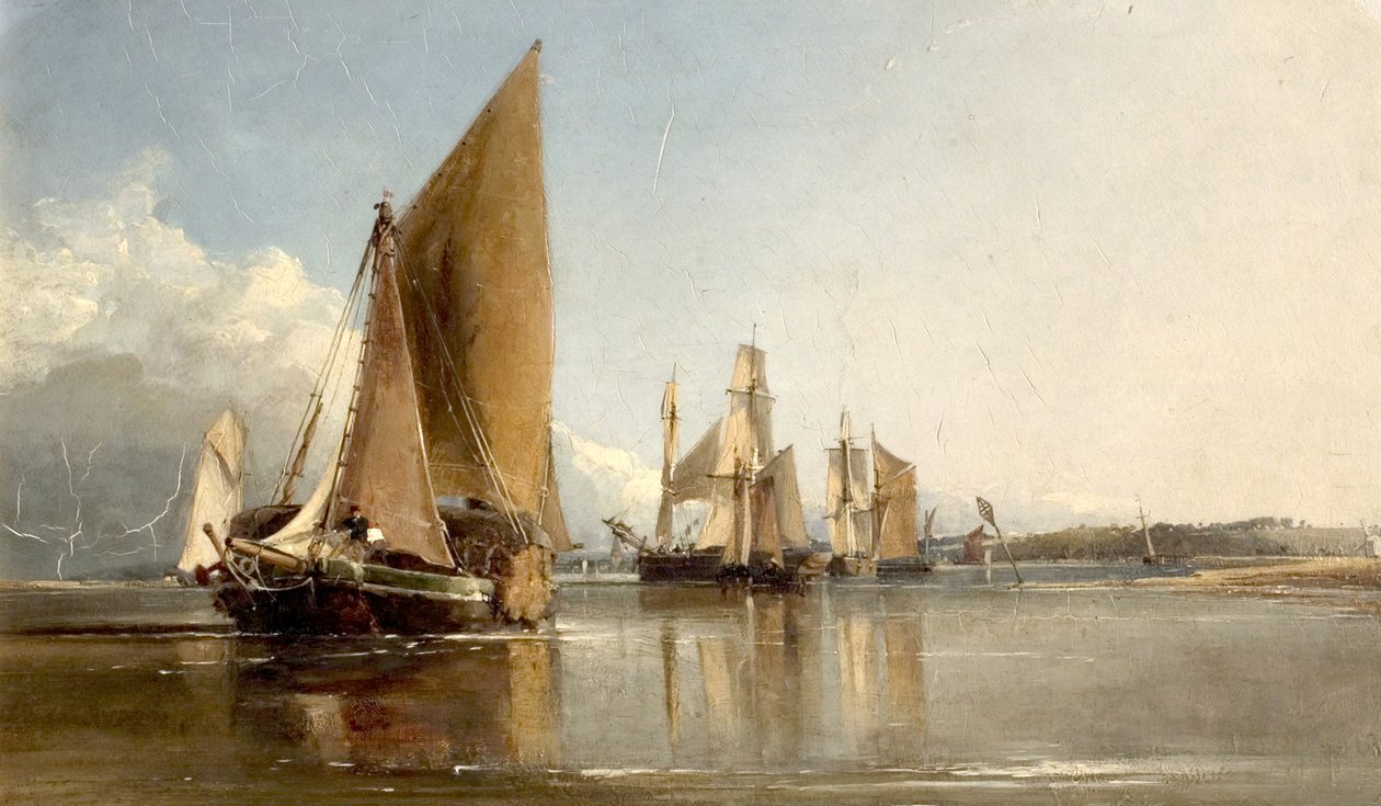 Barche che entrano nel Medway da George Chambers