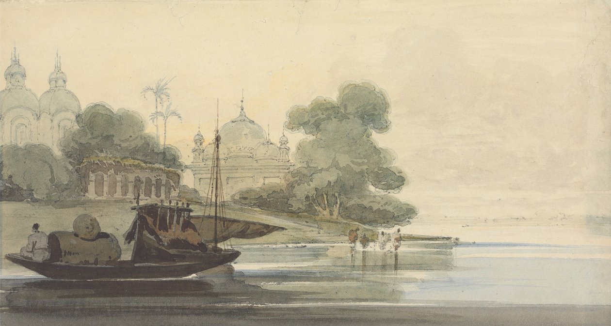 Un fiume a Ceylon da George Chinnery