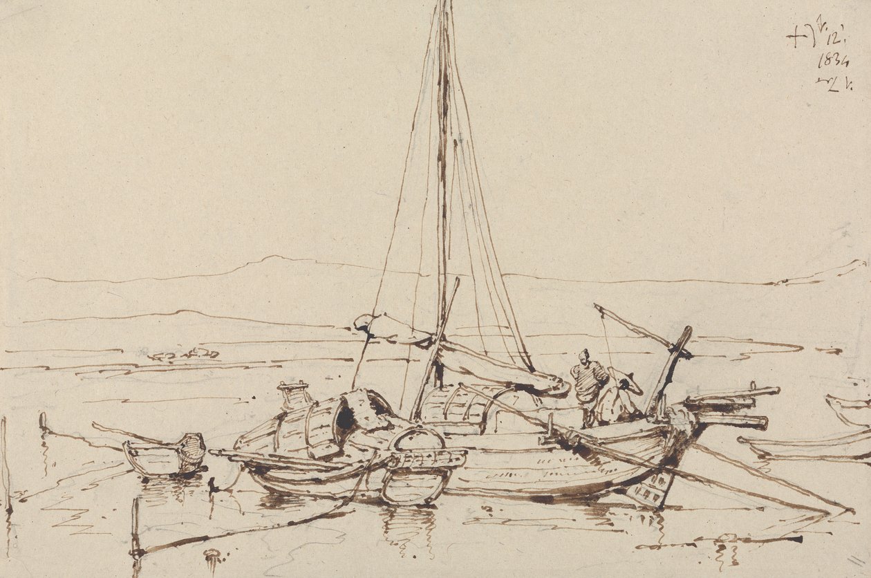 Barche cinesi, 1834 da George Chinnery