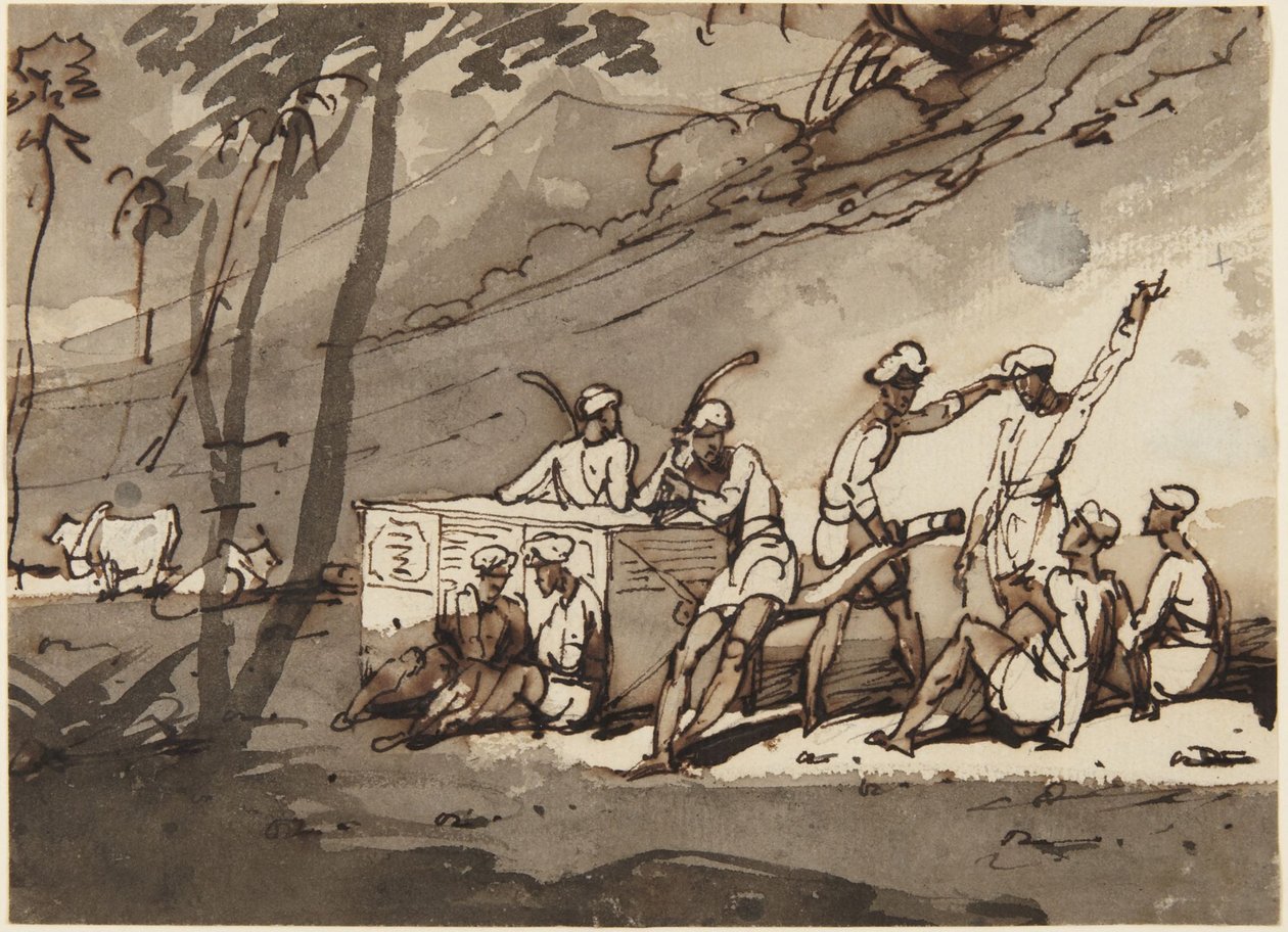 Forno da campo e figure da George Chinnery