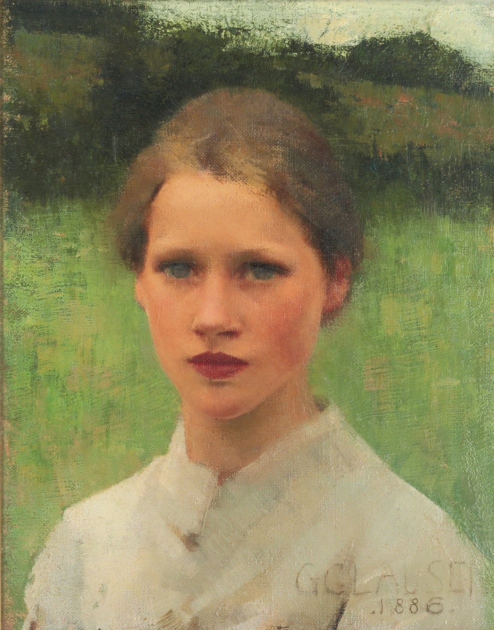 Una fanciulla del villaggio da George Clausen