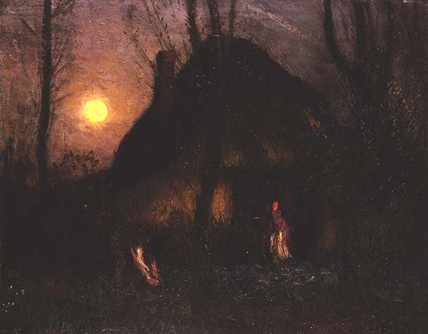 Cottage al Chiaro di Luna da George Clausen