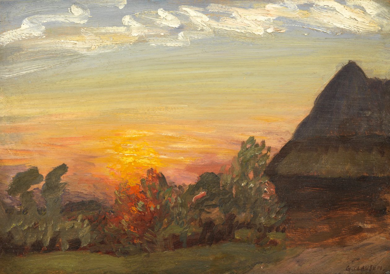 Tramonto a Duton Hill, 1938 da George Clausen