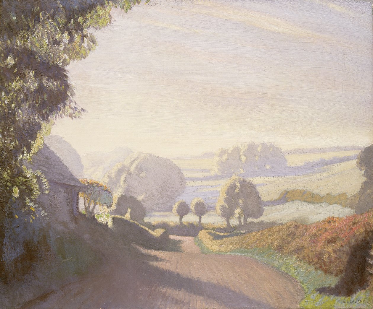 Mattina di settembre, i campi da George Clausen