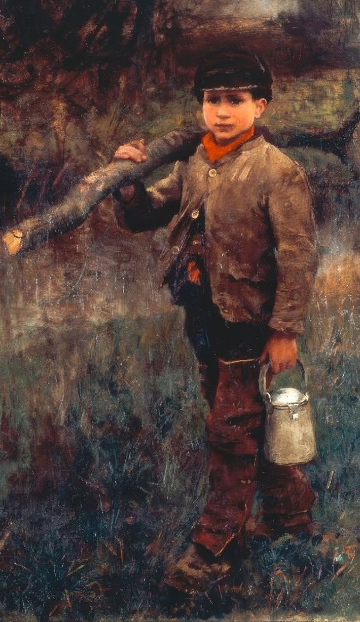 Il ragazzo del boscaiolo da George Clausen