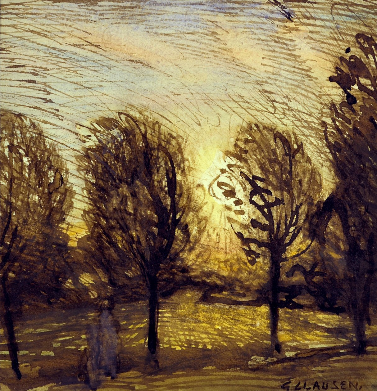 Senza titolo [Studio di alberi] da George Clausen