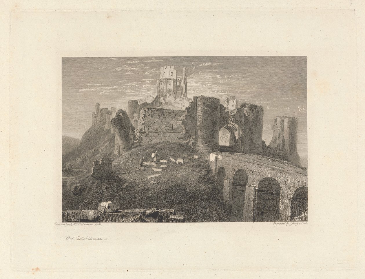 Castello di Corfe, Dorsetshire da George Cooke