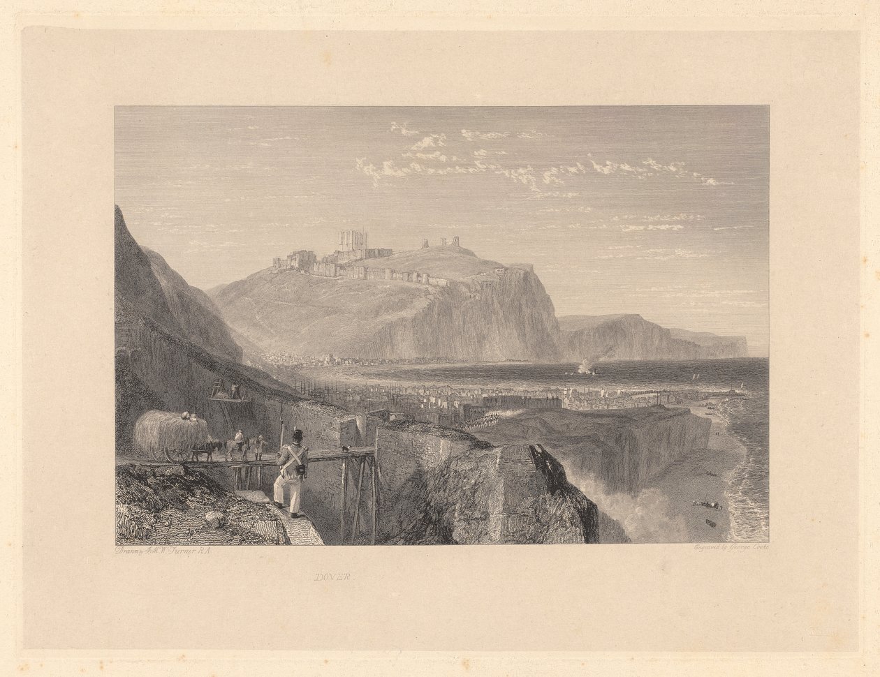 Dover dalla scogliera di Shakespeare da George Cooke