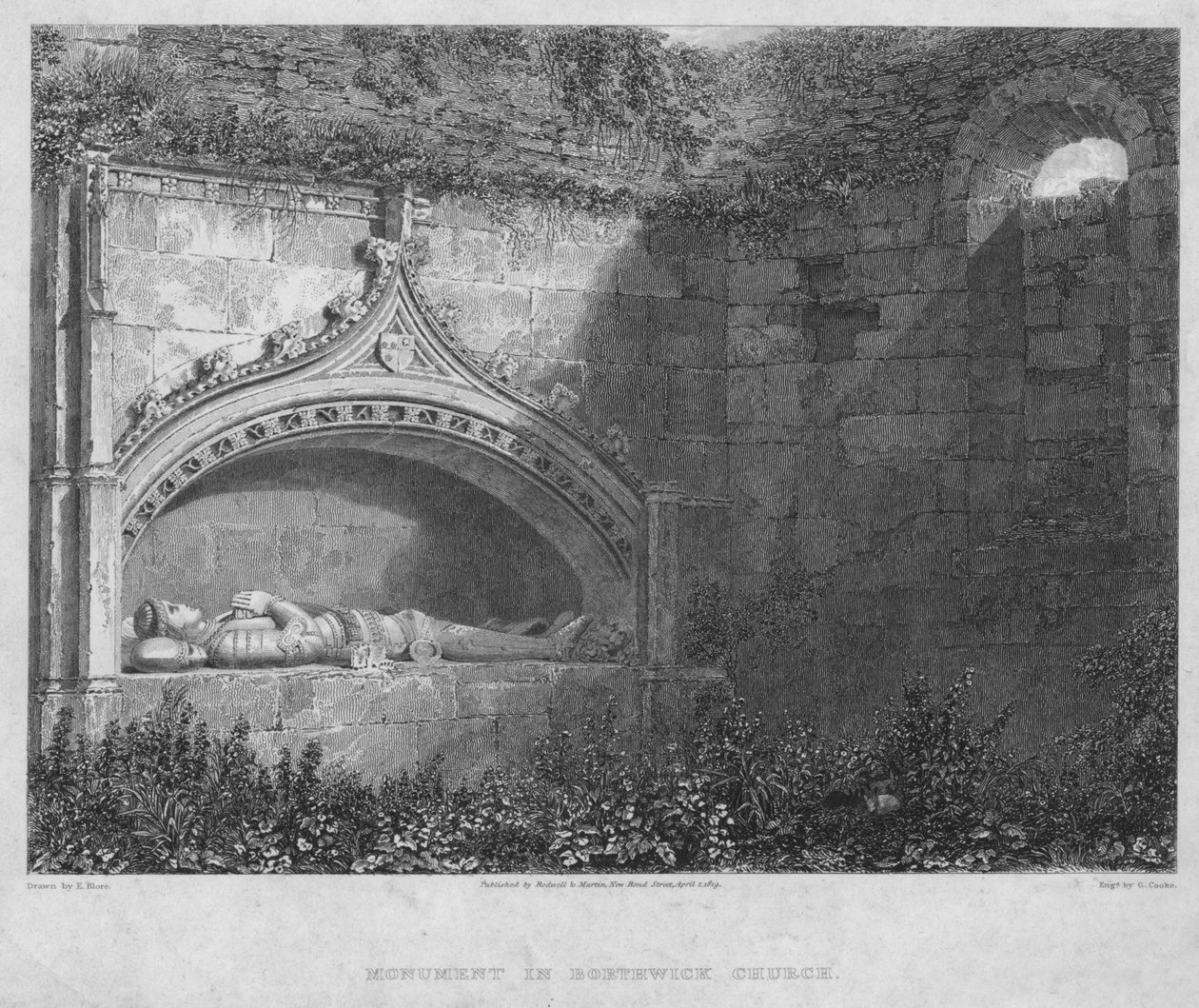 Monumento nella chiesa di Borthwick, 1819 da George Cooke