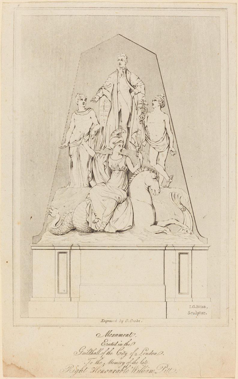 Monumento a William Pitt da George Cooke after James George Bubb