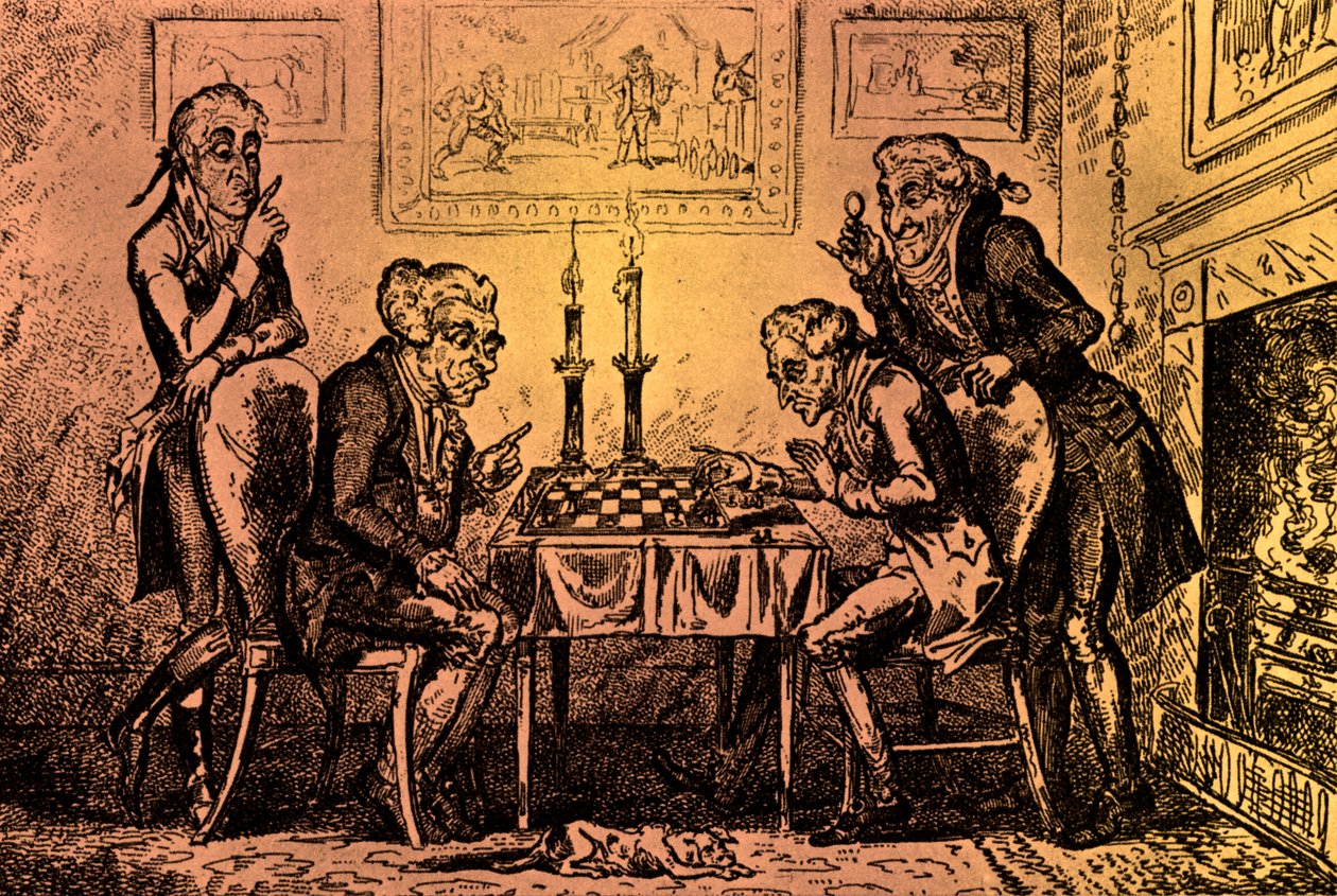 Una partita a scacchi da George Cruikshank